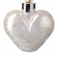 Amelia Art Glass Pearl White Heart Reed Diffuser Extra Image 1 Preview